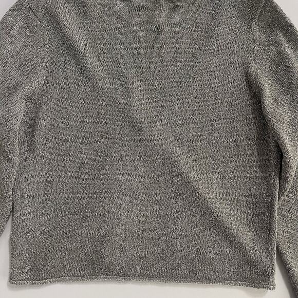 Women's Free People Emmaline Silver Sparkle Cardigan Sweater New - Picture 6 of 8
